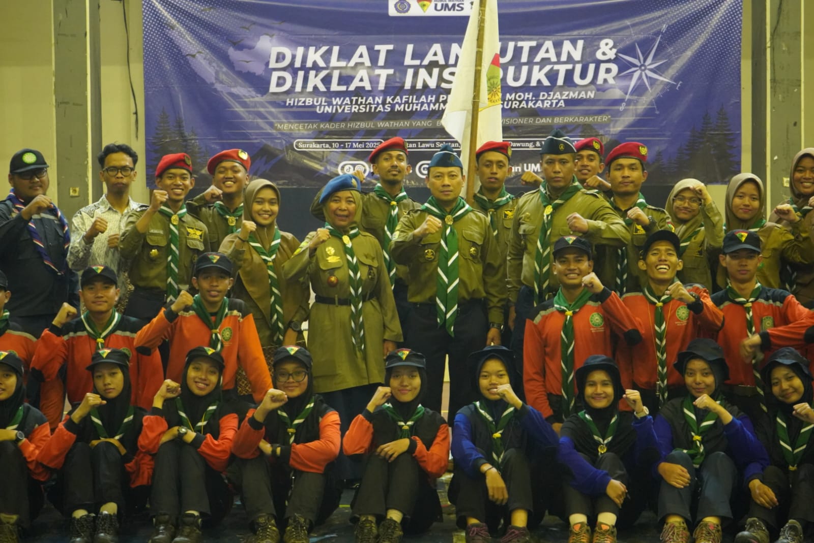 Pengukuhan Peserta Diklat Lanjutan dan Diklat Instruktur Hizbul Wathan Kafilah Penuntun Moh. Djazman UMS