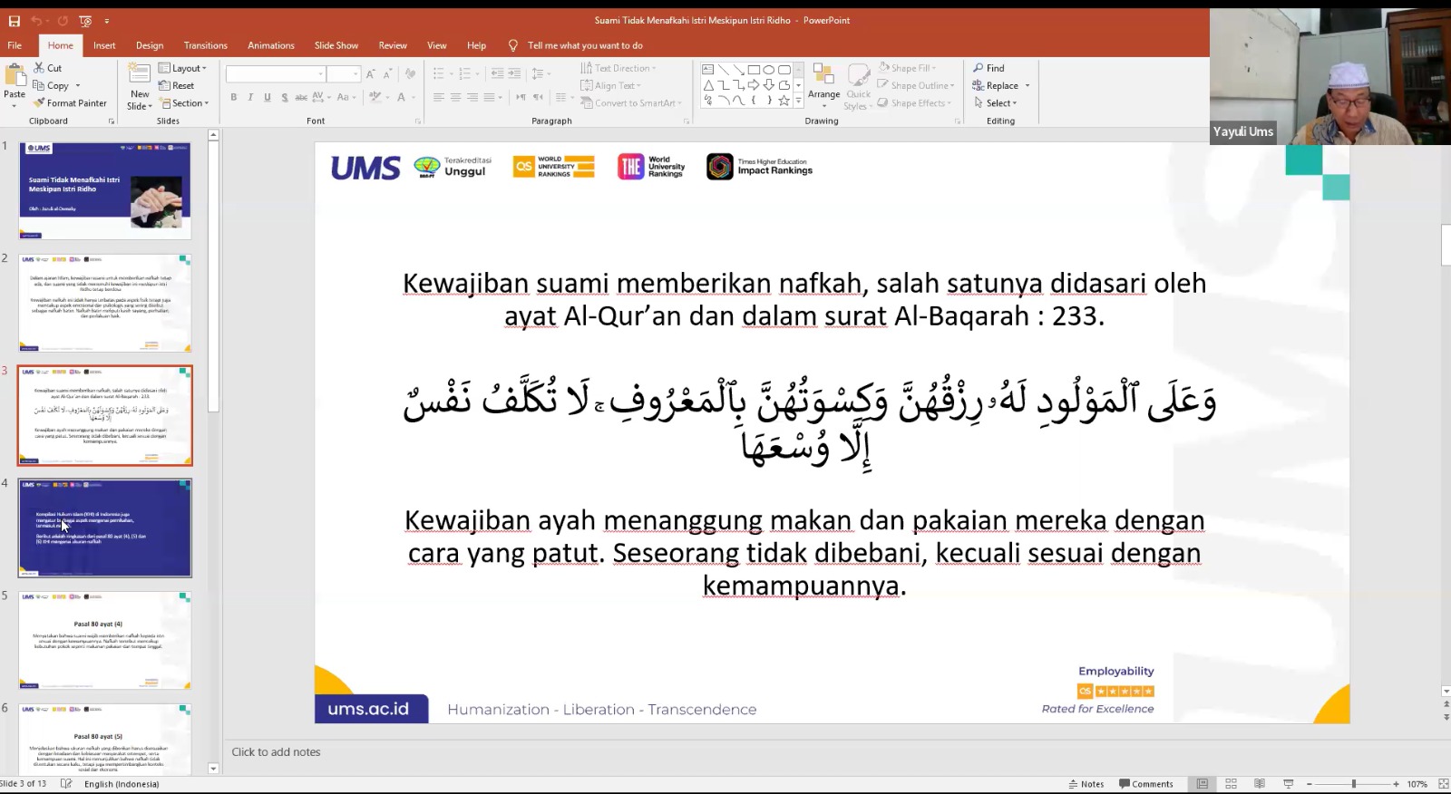 Hukum Kewajiban Suami Memberi Nafkah kepada Istri