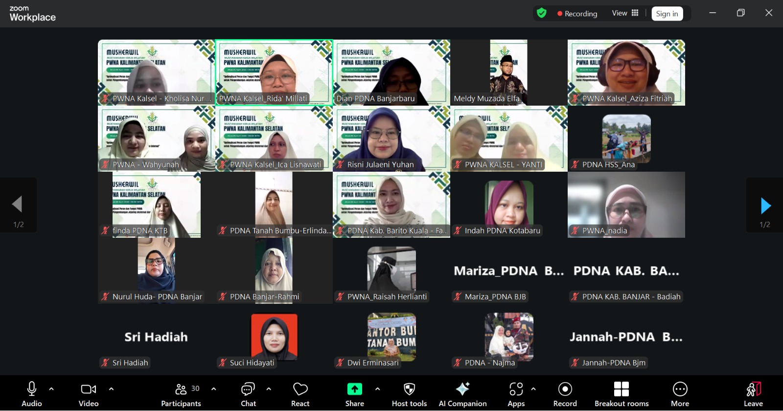 Musykerwil PWNA Kalsel 2026 Tekankan Sinergi dan Penguatan Jejaring Organisasi