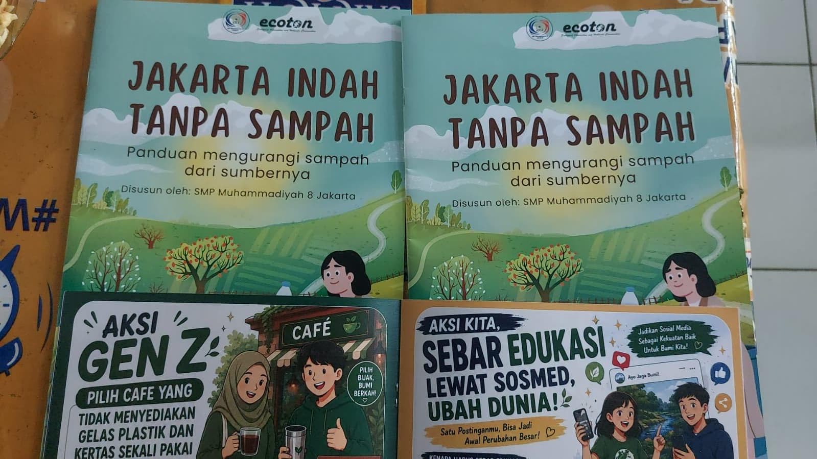 Menjawab Tantangan Kebijakan Sampah Jakarta, Siswa SMP Muhammadiyah 8 Jakarta Hadirkan Buku Panduan Pengurangan Sampah