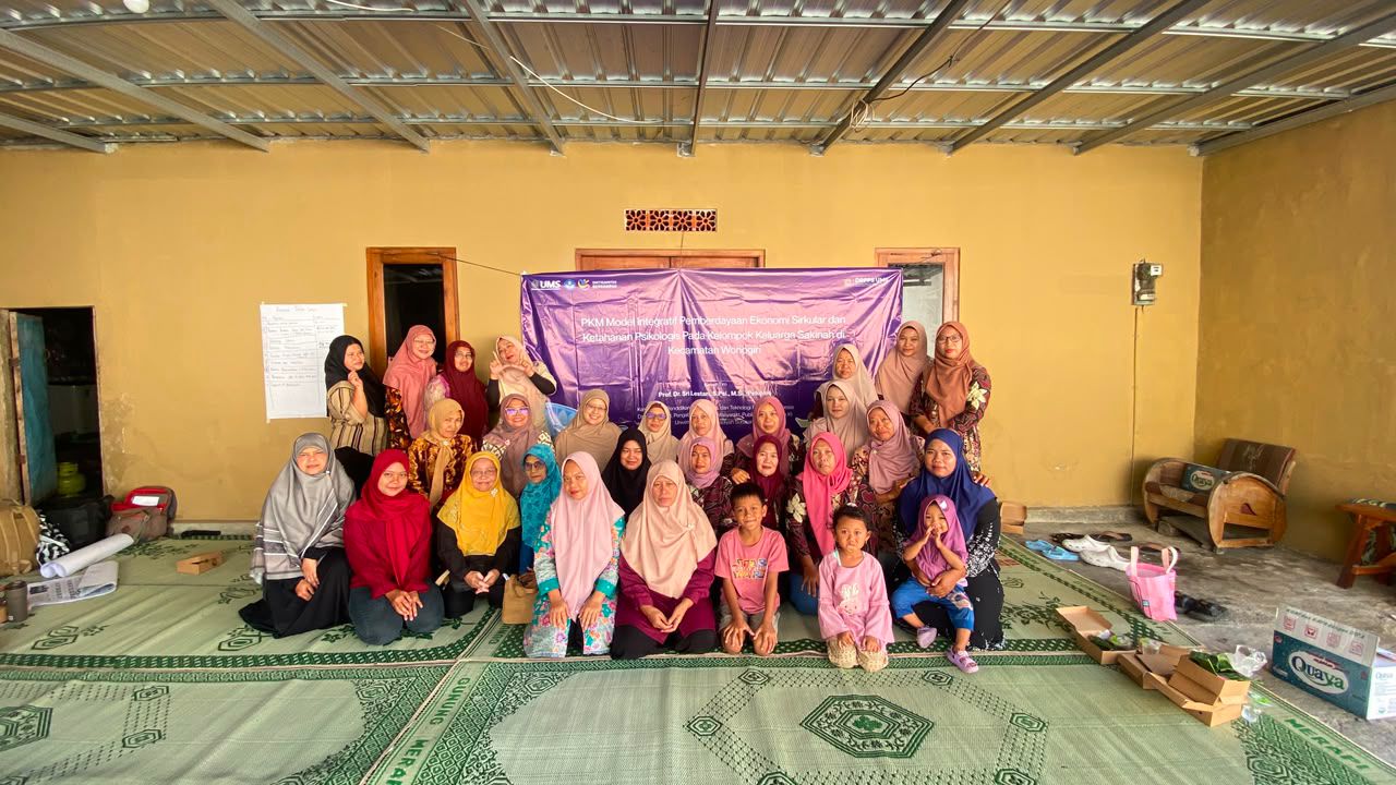 Dukung Kesejahteraan Ekonomi dan Mental, Tim Pengabdian UMS Berdayakan Ibu Rumah Tangga di Wonogiri