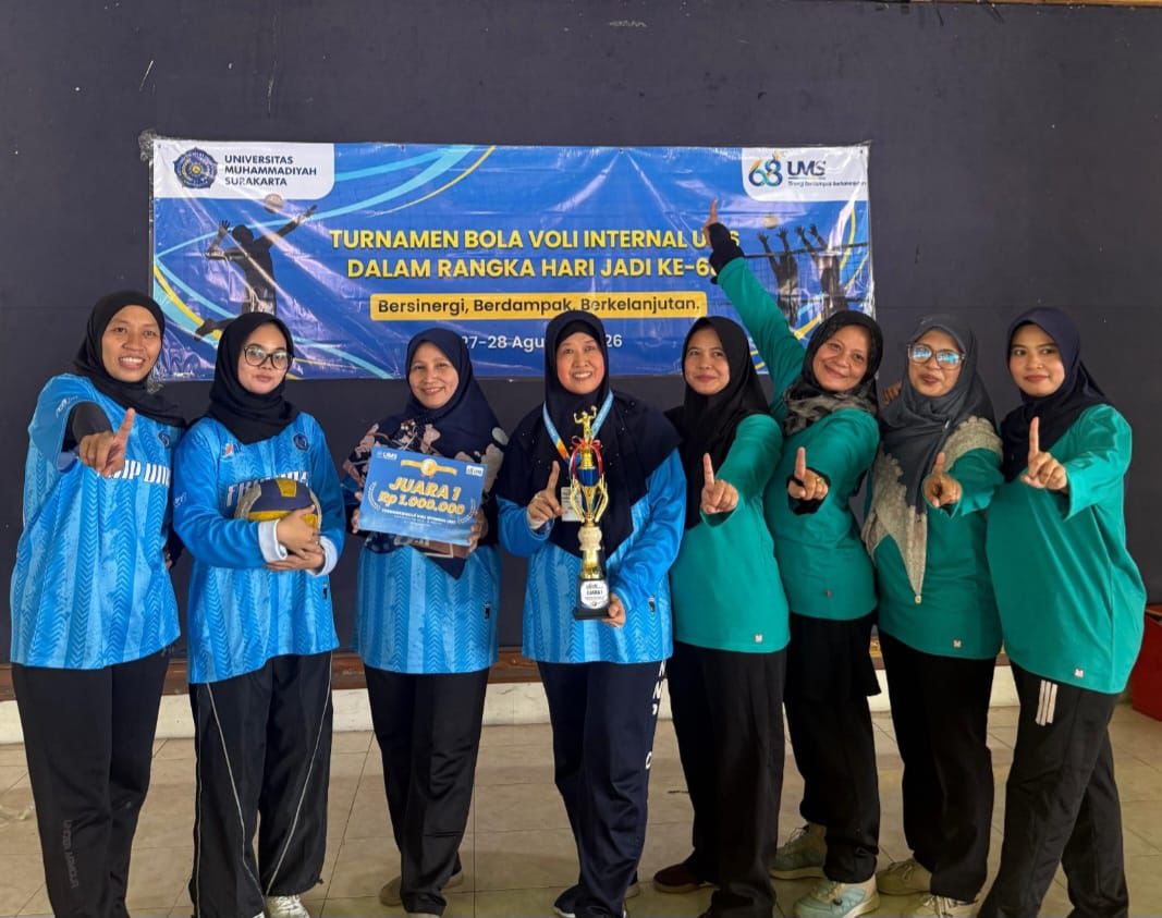 FKIP UMS Sabet Juara I Voli Putri di Hari Jadi ke-68 UMS