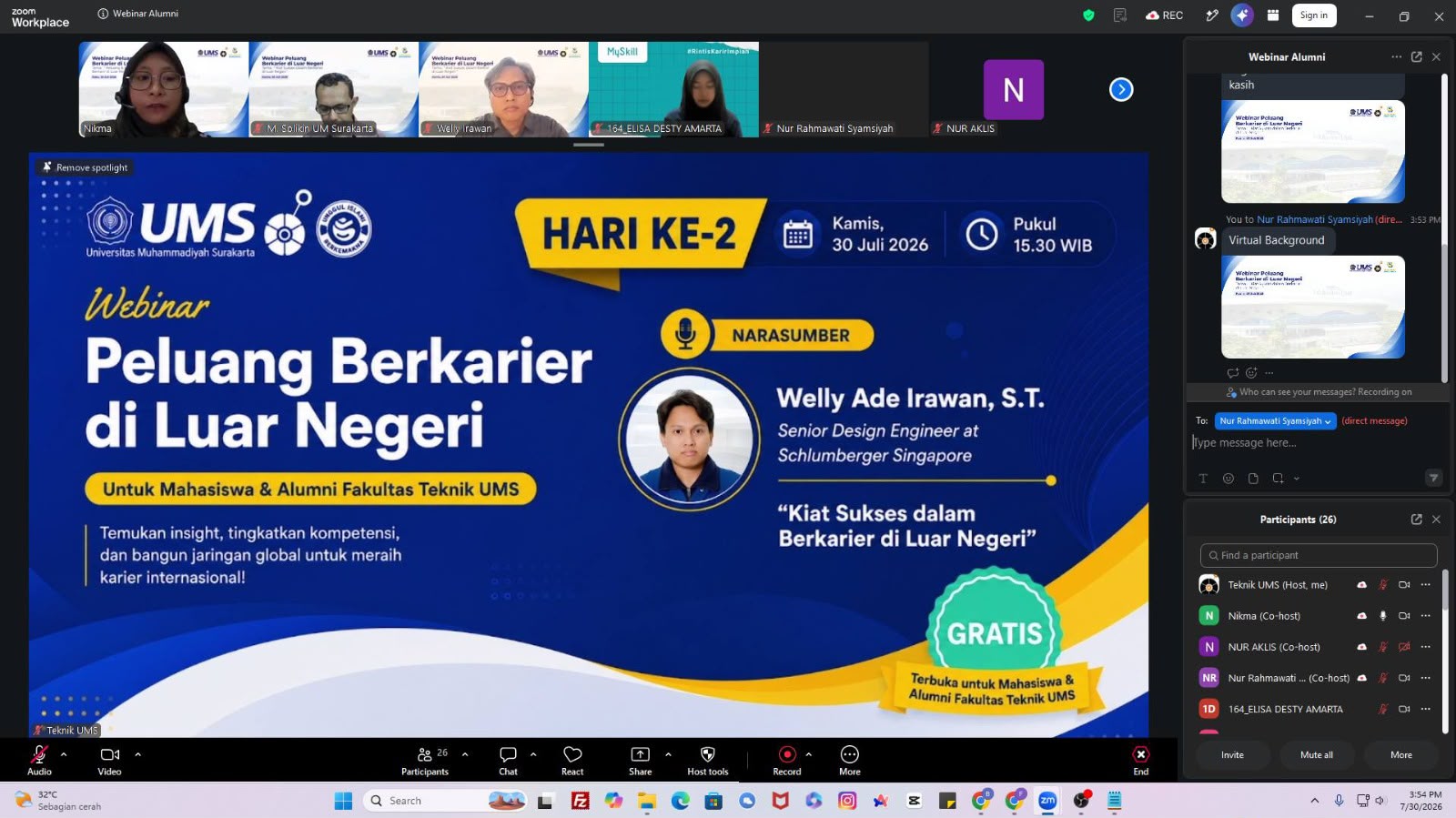 UMS Dorong Lulusan Go Global melalui Webinar Peluang Karier Internasional