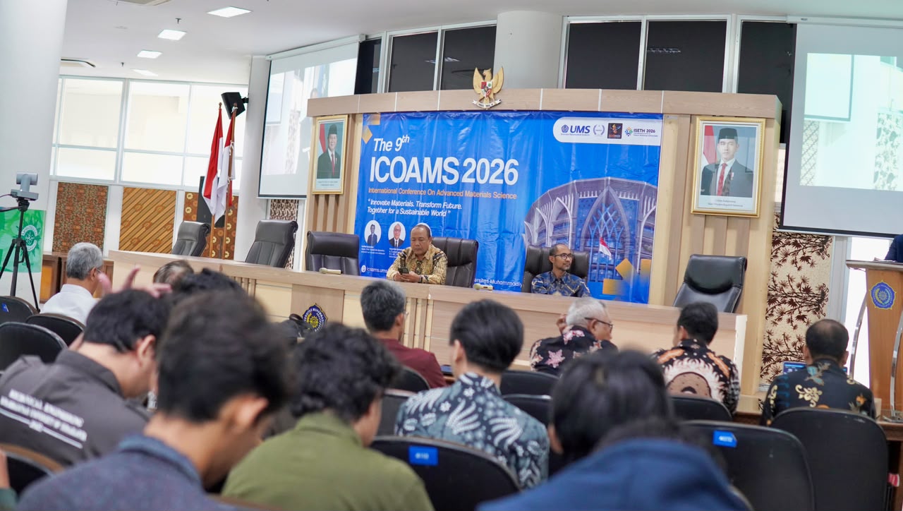 Teknik Mesin UMS Perkuat Inovasi Material Berkelanjutan melalui Seminar Internasional ICOAMS 2026